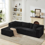 106" Cloud Sectional Couch with l-Shape Chaise,Modern Modular Sofa with Deep Seat, Upholstered Couches for Living Room Bedroom,No Assembly Required,Black GarveeHome
