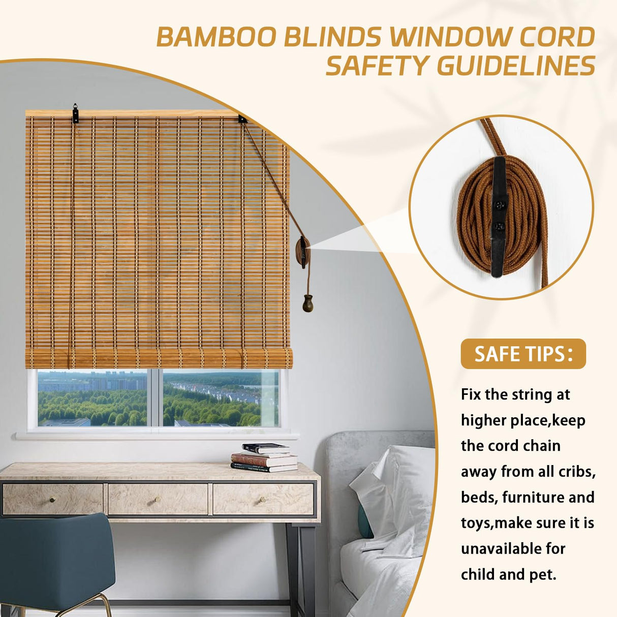 Bamboo Roman Shades Blinds for Windows - Natural Light Filtering Privacy Shades, Handwoven Indoor Window Coverings Easy to Install 24W x 72L Vteyeya