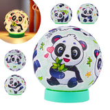EduSport Panda 3D Puzzle Ball 61 Piece LED Night Light for Kids Ages 6-12, Panda Gifts, for Kids, 3D Puzzles for Kid, Educational Girl and Boy Toys, Birthday Gifts for Girl, Kid Toys EduSport