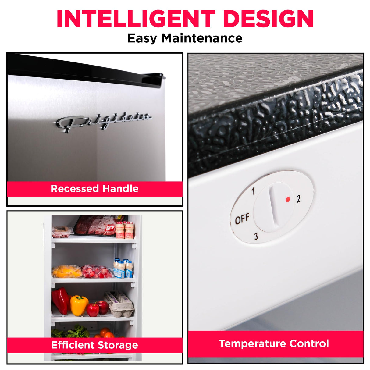 Frigidaire EFRF696-AMZ Upright Freezer 6.5 cu ft Stainless Platinum Design Series, Silver Frigidaire