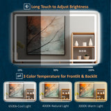 DURASPACE 60 x 36 inch Led Bathroom Mirror with Frontlit and Backlit,Dimmable Vanity Wall Mirror Anti-Fog Memory Mirrors for Bathroom Vanity (Vertical/Horizontal) DURASPACE