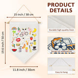 Beclumas 10 Pack Sublimation Blanks Pin Display Banner Enamel Pin Wall Display Banner Pin Display Pennant Wall Hanging Brooch Jewelry Storage Case Blank Hanging Flag Banner for Room Decor Beclumas