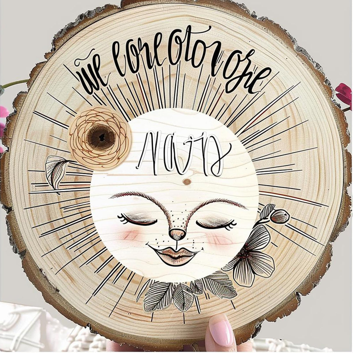 6pcs Large Wood Slices for Centerpieces 11-12 inches Wood Rounds for Tables Decor Rustic Wood Circles for DIY Crafts and Wedding Decor Round Wooden Discs Wood Slice Ornaments SENMUT