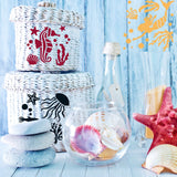 30 Pieces Sea Ocean Creatures Stencils 5 x 5 Inch Ocean Templates for Painting Sea Animal DIY Pattern Templates Mermaid Stencils on Wood for Scrapbooking Drawing Tracing Furniture Wall Crafts Tenare