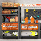 Leariso 63'H Garage Shelving,Adjustable Storage Shelf,Standing Shelves Unit - Heavy Duty Metal Storage Shelving,Easy Assemble Rack Units for Garage,Metal Shelves(4Tier-63'H, 39.4'W*17.7'D) Leariso