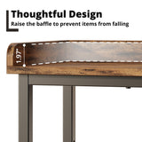 IRONCK Console Table, Sofa Table with Power Outlet, Farmhouse Hallway Table for Entryway, Living Room, Height Adjustable, Easy Assembly, Rustic Brown, 43" IRONCK