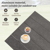 Cozyman 9-Piece Patio Furniture Set, All-Weather Resistant 79 Inch Aluminum Outdoor Dining Set with PE Wicker Chairs, Beige Almond Cozyman