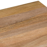 SIMPLIHOME Hunter Solid Mango Wood and Metal 22 inch wide Square Mid Century Modern End Side Table in Natural with Storage, 1 Shelf, for the Living Room and Bedroom SIMPLIHOME