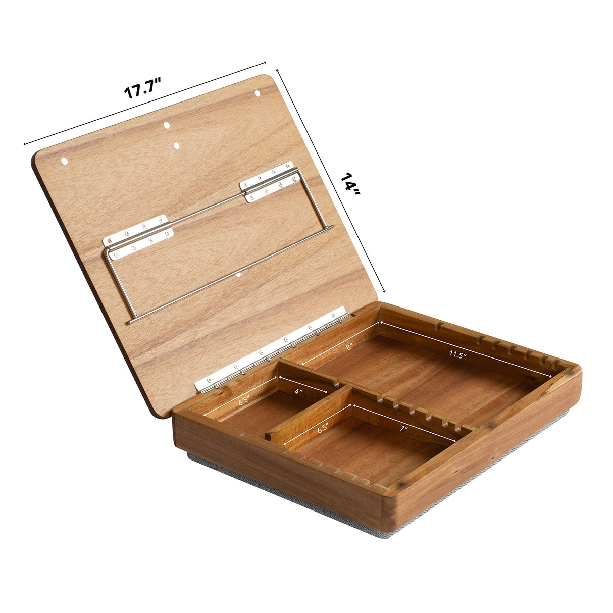 ROSSIE Home Acacia Wood Easel Lap Desk with Storage - Natural - Fits up to 17.3 Inch Laptops - Style No. 76516 Rossie Home