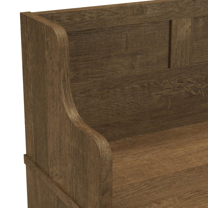 kathy ireland Home by Bush WDL005ABR 32-Inch Entryway Bench with Doors, Ash Brown - WoodArtSupply