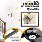 Elder Welder® Hidden Wall Safe | 100% Real, Replaceable Picture Frame Included | Robust Metal Build | Combination Lock | Fits Perfectly Between 16" | Hidden Safe | Small In Wall Safe Between Studs Elder Welder