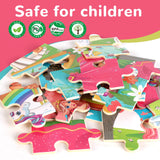 Wooden Educational Jigsaw Puzzles for Preschool Kids Ages 3-5, 4-Pack with 20 Pieces Unicorn Princess Wood Puzzles Set, Toddler Brain Teaser Toys, Preschool Gifts for Boys Girls Ages 3 4 5 6 NASHRIO