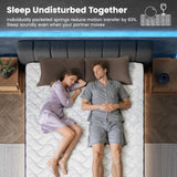 VISCOFLEX Firm King Mattress 14 Inch, Breathable Hybrid Mattress in a Box with Targeted Spinal Support and Pain Relief, Motion Isolation Pocket Springs - Fiberglass-Free, CertiPUR-US, 365-Night Trial VISCOFLEX