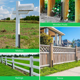 VIVOSUN Fence Post Repair Kit, Heavy-Duty Ground Spike with Gloves for Repairing Tilted or Broken Wood Posts (2 Pack, Black) VIVOSUN