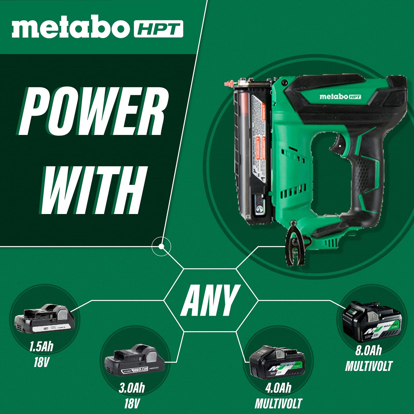 Metabo HPT NP18DSALM 18V Cordless 1-3/8 in. 23-Gauge Pin Nailer Kit (Renewed) - WoodArtSupply