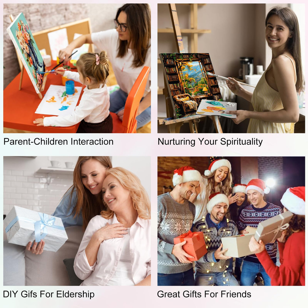 Yezavesu Bookshelf Paint by Numbers Kit for Adults Beginner, Book Adult Paint by Number Kits on Canvas Without Frame, DIY Acrylic Flowers Painting by Numbers for Home Wall Decor Gift 16x20 Inch Yezavesu