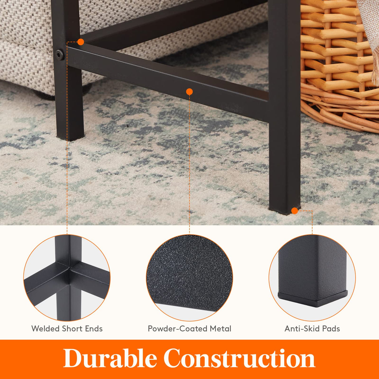 Lifewit 39.4 Inch Console Narrow Sofa Table with Metal Frame for Living Room Industrial Entryway Hallway, Entrance, Office, Corridor, Coffee Table, Behind Sofa, Grey Oak Lifewit