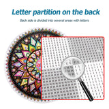 Bgraamiens Puzzle-Geometric Colorful Mandala-1000 Pieces Creative Geometric Round Blue Board Colorful Mandala Jigsaw Puzzle Bgraamiens