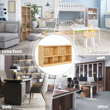 Tangkula Yellow 5-Cube Wooden Storage Bookcase - Stylish 2-Tier Display Shelf for Any Room Tangkula