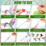 Tradder 6 Pcs Diamond Art Painting Rhinestone Hummingbird Wind Chimes Birds Art Kits for Adults Diamond Summer Decor Suncatchers Double Sided 5d DIY with Crystal Pendant for Home Window Decor Garden Tradder