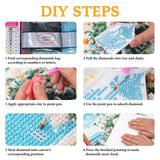 Diamond Art Kits for Adults Religious Cross, DIY 5D Diamond Painting Kit for Beginners Lily Flower, Jesus Full Round Drill Gem Art Dots for Adults, Perfect for Home Wall Decor 14X14 Inch Okarina