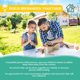 DIY Birdhouse Kit with Paint Set - Kids' Wood Craft Kits - Make a Bird House Kit for Kids - DIY Woodcraft Building Projects for Kids and Adults- STEM Teaching Tools Pontuss