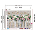 God Says You Are Diamond Painting Kits for Adults Beginners, 5D DIY Inspirational Diamond Art Kits, Spring Flower Floral Butterfly Special Shaped Drill Diamond Dots Gem Art Craft, Home Decor 16x12In wavaiov