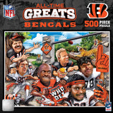 MasterPieces 500 Piece Sports Jigsaw Puzzle for Adults - NFL Cincinnati Bengals All-Time Greats - 15x21 Masterpieces