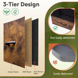 WLIVE Dresser with 4 Drawers, Fabric Storage Tower, Organizer Unit for Bedroom, Hallway, Entryway, Closets, Sturdy Steel Frame, Wood Top, Easy Pull Handle, Rustic Brown Wood Grain Print WLIVE