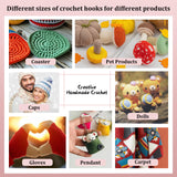 Looen Crochet Hooks 9-Piece Set, Ergonomic Rubber Grip Crochet Hook Set for Crocheting, Fine Knitting and Crochet Supplies, Crochet Kits for Arthritis Patients and Beginners. LOOEN