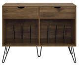 Novogratz Concord Turntable Stand, Double, Walnut Novogratz