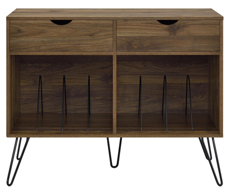 Novogratz Concord Turntable Stand, Double, Walnut Novogratz