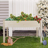 Oakcloud Pure Wooden Raised Garden Bed 4ft Planter Box Kit for Vegetables Herbs, Flowers Natural Oakcloud