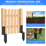 ZIIAMG Fence Post Anchor Ground Spike,Heavy Duty Steel 4"x4" (Inner Diameter 3.6"x3.6") Fence Post Repair Kit(2 Pack/Black） ZIIAMG