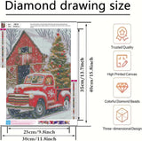 Christmas Diamond Art Kits for Adults Beginner, Truck 5D Diamond Painting Kits for Adults, DIY Full Drill Winter House Diamond Dot Gem Painting for Home Wall Decor 12x16 inch BYGFHLYW