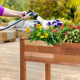 Jumbl Raised Canadian Cedar Garden Bed | Elevated Wood Planter for Growing Fresh Herbs, Vegetables, Flowers, Succulents | 72x23x30” Jumbl