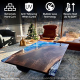 Deep Pour Epoxy Resin Liquid Glass 48 oz Kit, 2-4 inch Super Clear Amazing Flower Casting Resin Kit, Wood Inlay High Temp Heat UV Resistant Epoxy, Bubble Free Food Grade Safe Low Viscosity FGCI