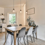 KSANA Pendant Lights Kitchen Island, 1-Light Farmhouse Kitchen Pendant Lighting Over Island, 7.5'' Rustic Wood Pendant Light Fixtures with Clear Glass Shade KSANA