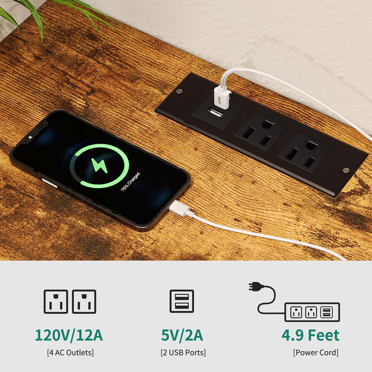 YITAHOME LED TV Stand w/Power Outlets for TVs up to 55/60 inch, Gaming Entertainment Center with Glass Shelves RGB Modes, Modern TV Stand for Living Room, TV Console with Storage, Rustic Brown YITAHOME