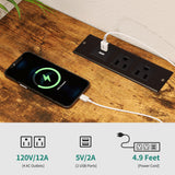 YITAHOME LED TV Stand w/Power Outlets for TVs up to 55/60 inch, Gaming Entertainment Center with Glass Shelves RGB Modes, Modern TV Stand for Living Room, TV Console with Storage, Rustic Brown YITAHOME