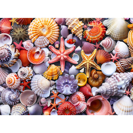 500 Pieces Jigsaw Puzzles for Adults–Colorful Beach Shells Puzzle for Adults Children Elderly–Recycled Paper Puzzle 500 Pieces–Glossy, Sturdy Pieces Challenging Family Game Great Gift Idea (20.5x15in) Nitktaia