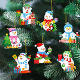 28 Pack Christmas DIY Crafts Kit for Kids, Make Your Own Christmas Snowman Ornaments Xmas Stickers Cutouts Arts and Crafts Bulk for Kids Winter Holiday Xmas Classroom Art Activities Party Decorations GuassLee