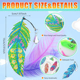 Tinlade 8 Pcs 5d Diamond Painting Bookmarks Kits DIY Crystal Diamond Art Feather Bookmarks for Book Lovers Home Office Project Graduation Birthday Gift Tinlade