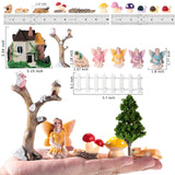31 Pieces Fairy Garden Accessories Kit Miniatures House Supplies Fly Wing Dollhouse Gifts for Home Garden Lawn Decoration Gejoy