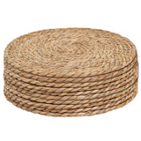 Defined Deco Woven Placemats Set of 10,12" Round Rattan Placemats,Natural Hand-Woven Water Hyacinth Placemats,Farmhouse Weave Place Mats,Rustic Braided Wicker Table Mats for Dining Table,Home,Wedding. DD DEFINED DECO