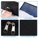 Fixwal Black Underbed Storage Bags with Clear Window and 2 Reinforced Handles Under Bed Storage Containers for Clothing, Bedding, Comforter (2 Pack) Fixwal