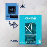 Canson XL Series Watercolor Pad, Heavyweight White Paper, Foldover Binding, 30 Sheets, 9x12 inch Canson