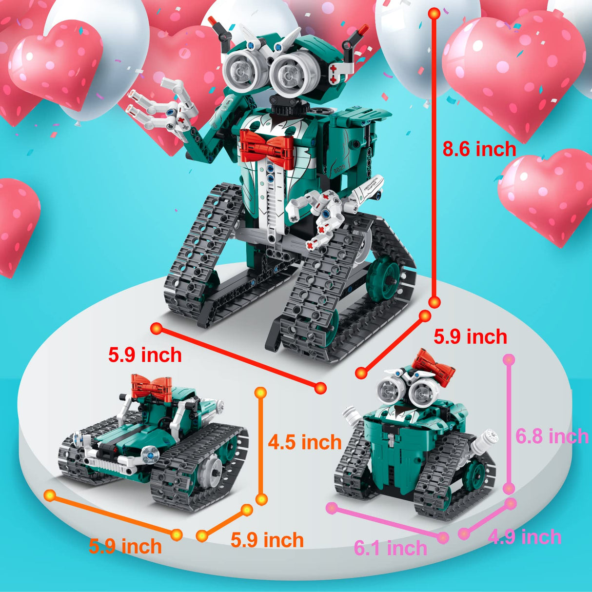 IQKidz APP/Remote Control STEM Building Kits for Kids Ages 8-12 - 3 in 1 RC Robot Car Toys, 440 Pcs Educational Science Projects, Gift Ideas for Boys Girls IQKidz
