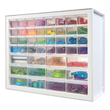 IRIS USA Screw Tool Organizer Small Parts Cabinet Chest, 44-Drawer Hardware Electronics Nuts Bolts Storage Drawers Organization Toolbox Garage Craft Business Teacher Beads Scrapbook Art Hobby - White IRIS