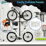 Ezlaino Slatwall Panel 4FT x 4FT, PVC Slat Wall Storage System, Waterproof, Durable& Easy to Install, Compatible with Most Hooks, Ideal for Garage Storage & Home Decoration, White Ezlaino